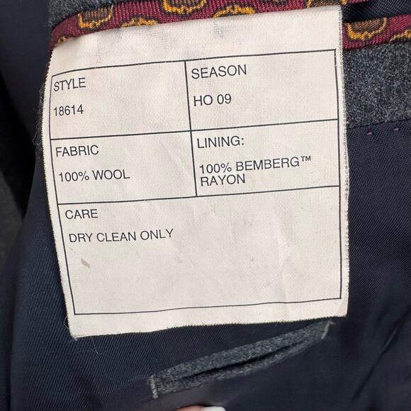 J.Crew Ludlow Men’s 40R Grey 100% Italian Wool Blazer – Modern Fit 3 Button - Picture 11 of 12